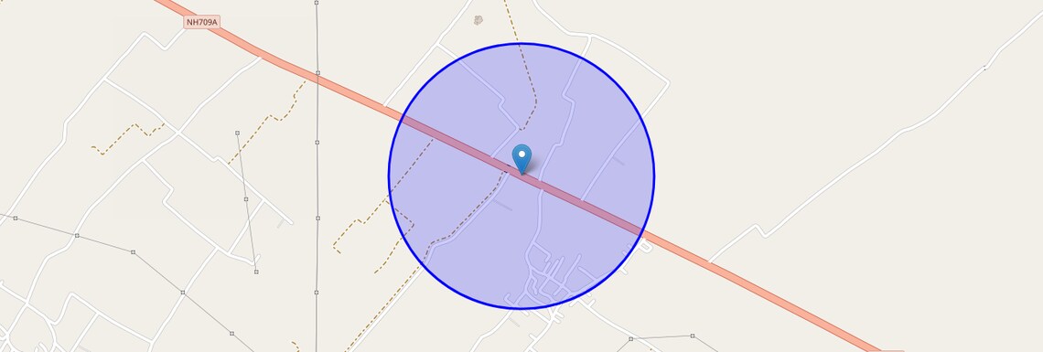 Location Map of Garh Road, Meerut