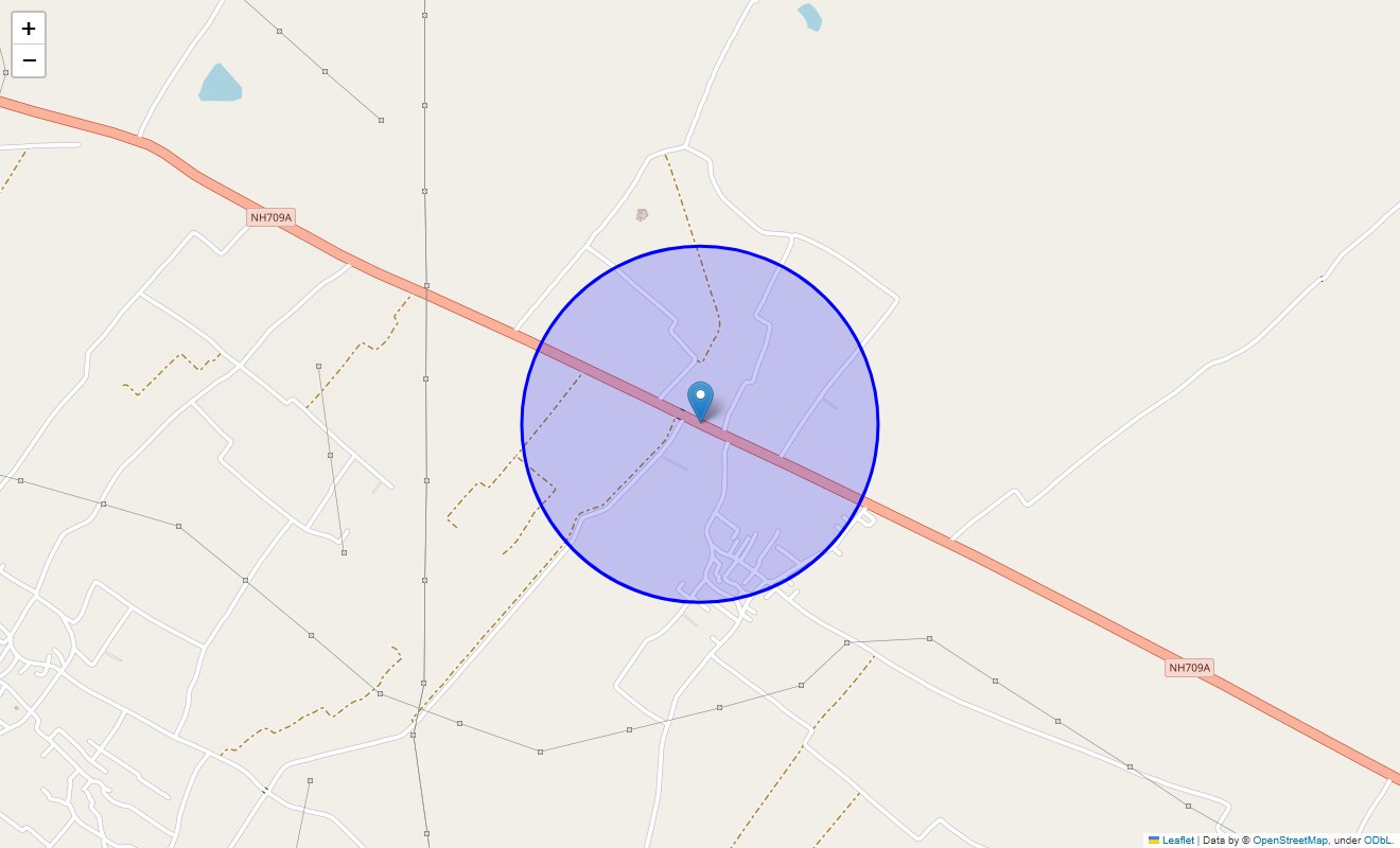 Location Map of Garh Road, Meerut