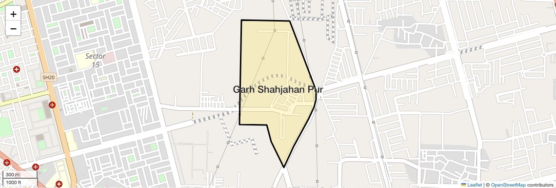 Location Map of Garh Shahjahan Pur, Sonipat