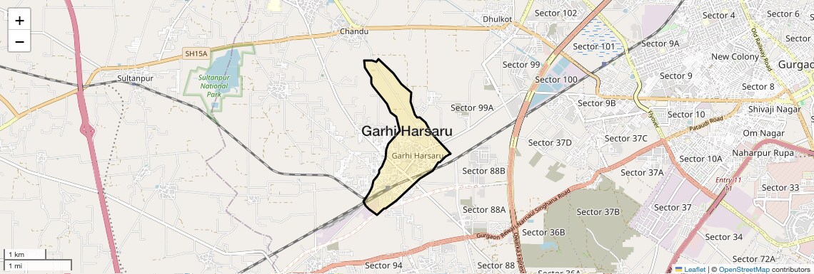 Garhi Harsaru Map