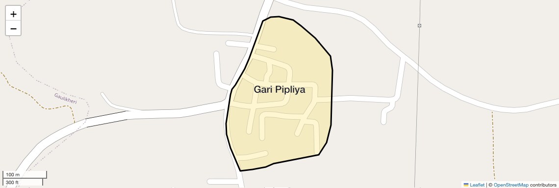 Location Map of Gari Pipliya, Indore