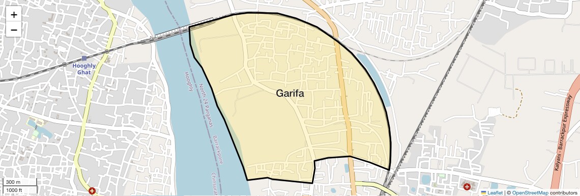 Location Map of Garifa, Kolkata
