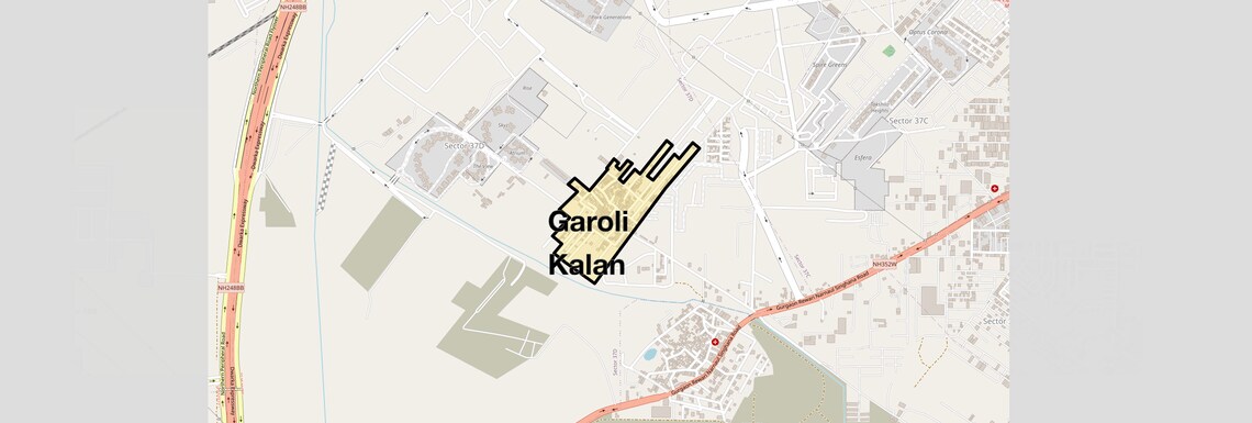 Location Map of Garoli Kalan, Gurgaon