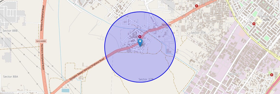 Location Map of Garoli Khurd, Gurgaon