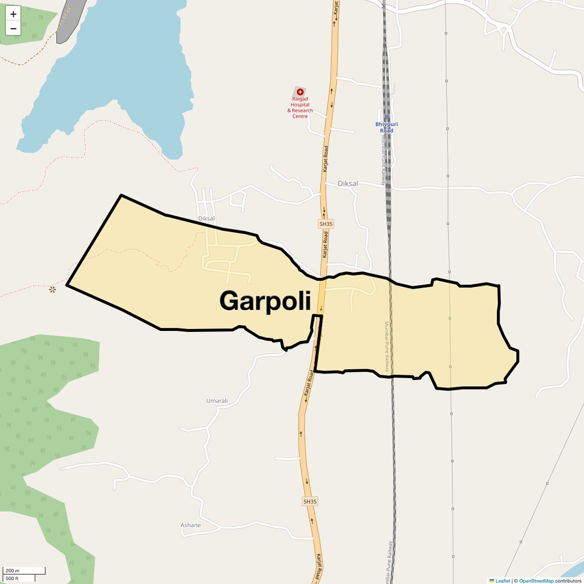 Location Map of Garpoli, Navi Mumbai