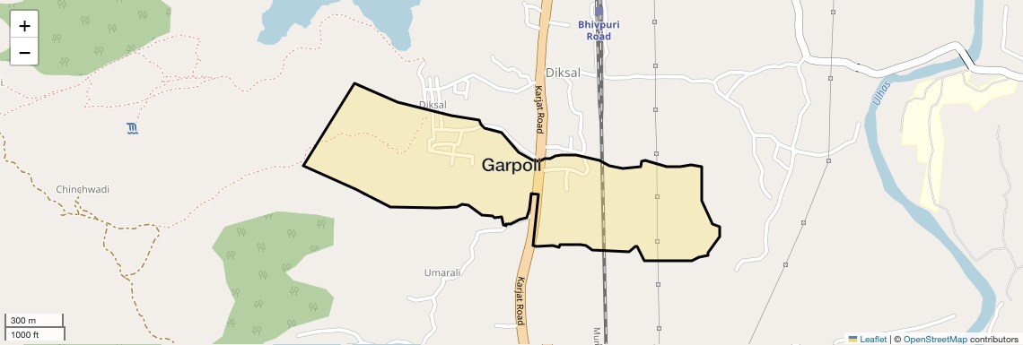 Location Map of Garpoli, Navi Mumbai