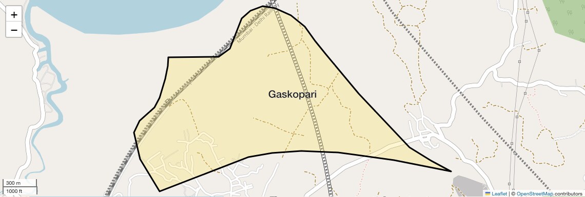 Location Map of Gaskopari, Palghar