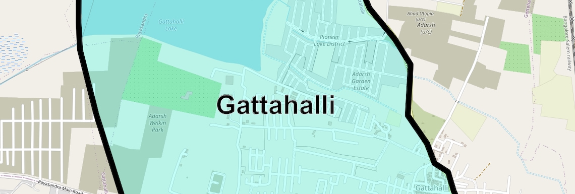 Location Map of Gattahalli, Bangalore