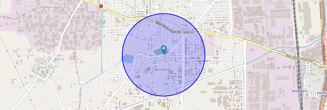 Location Map of Gaunchhi rd, Faridabad