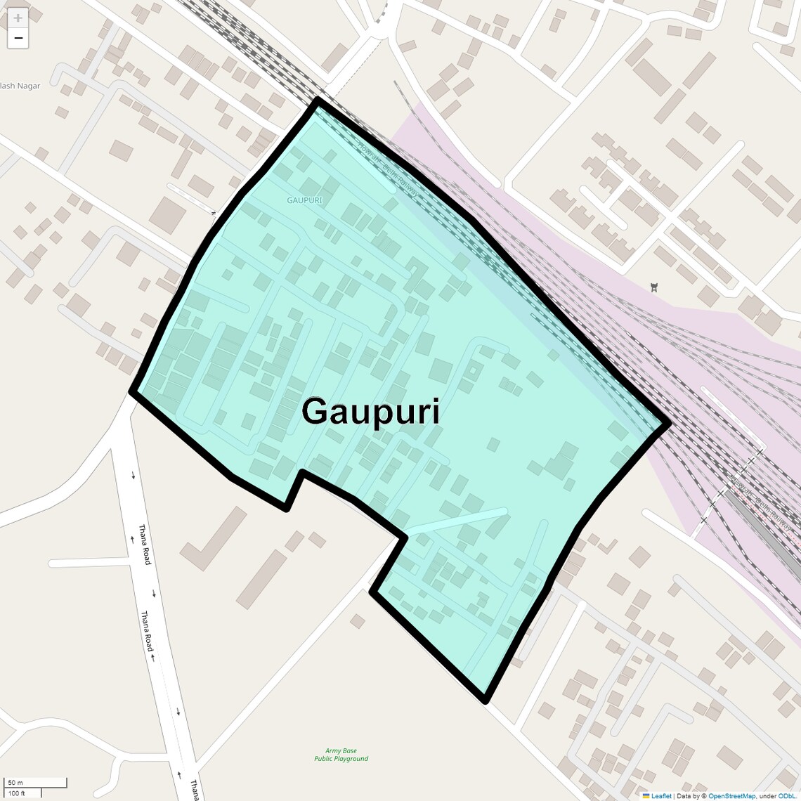 Location Map of Gaupuri, Ghaziabad