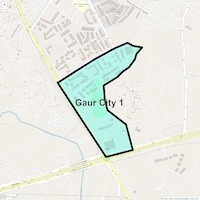Gaur City 1 Map