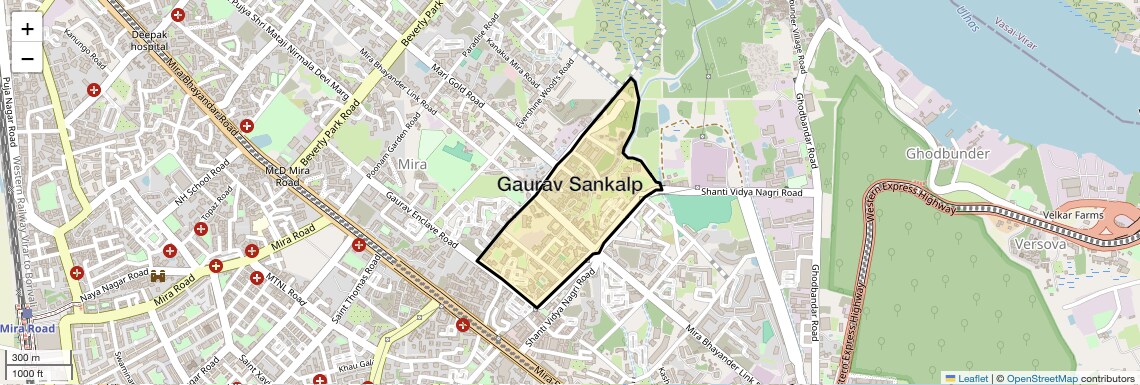 Location Map of Gaurav Sankalp, Thane