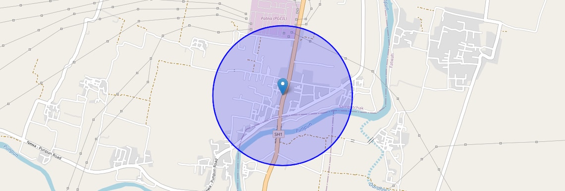 Location Map of Gaurichak, Patna