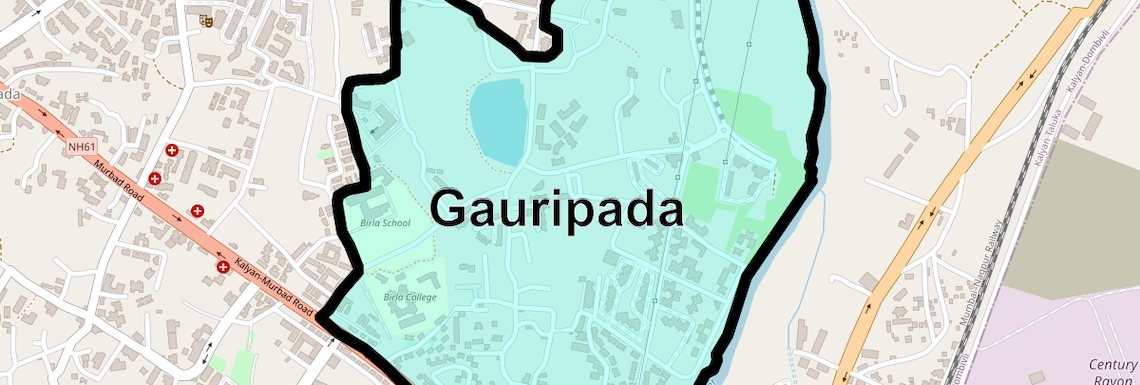 Location Map of Gauripada, Thane
