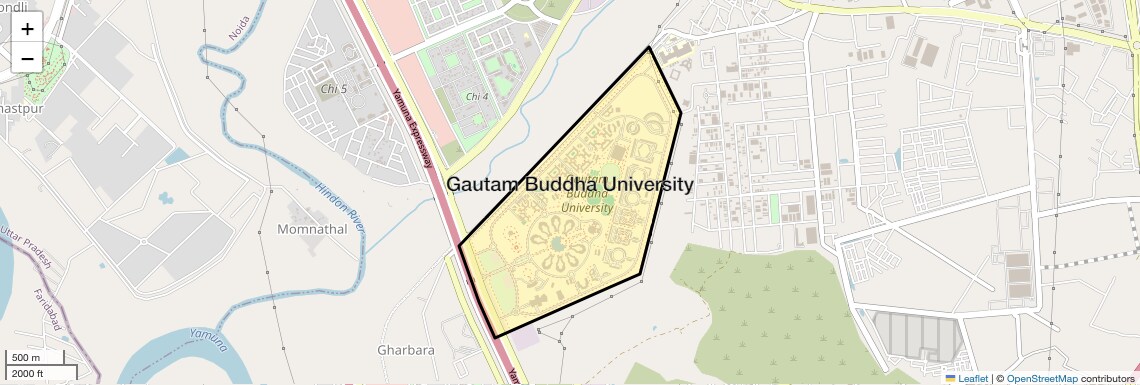 Location Map of Gautam Buddha University, Greater Noida