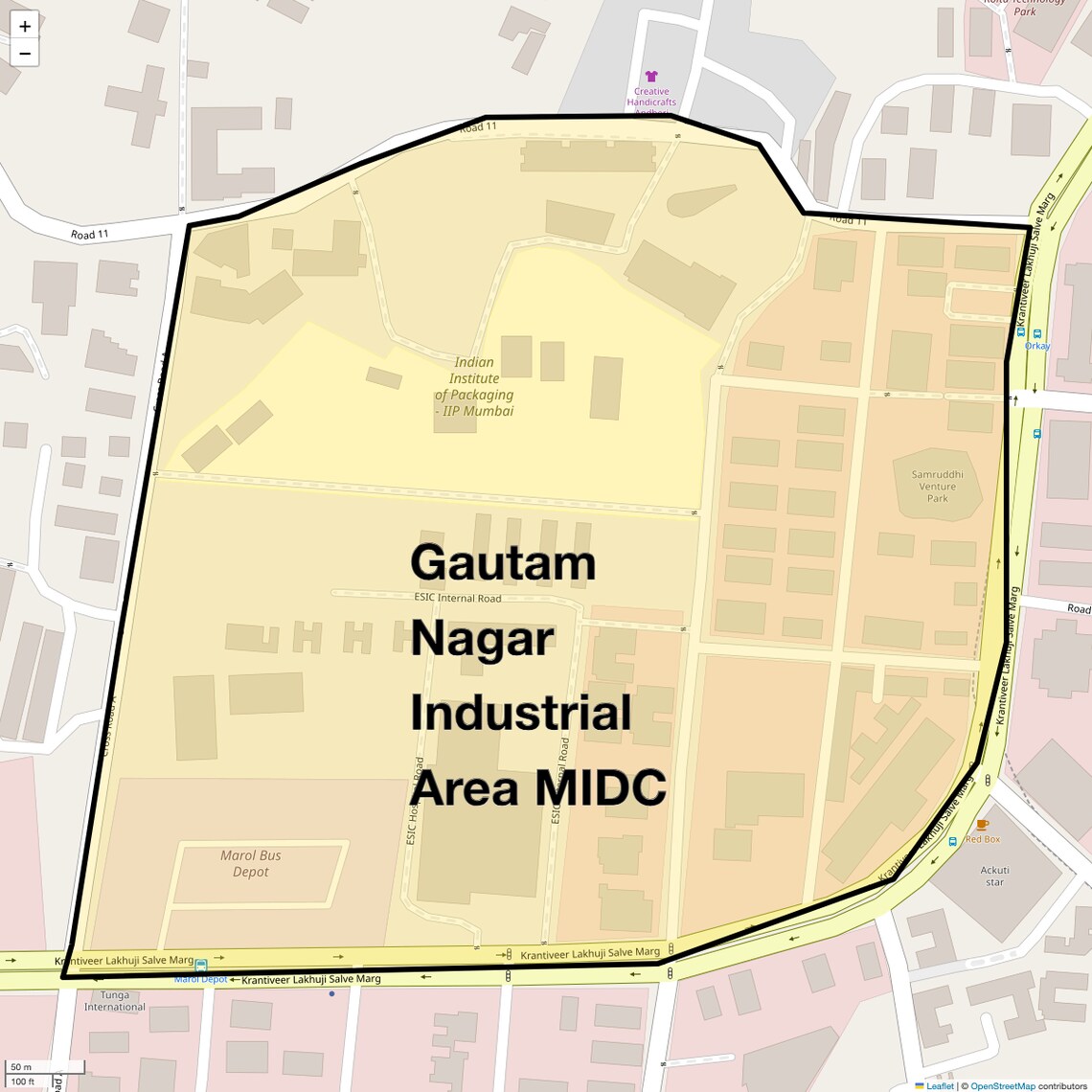 Location Map of Gautam Nagar Industrial Area Midc, Mumbai