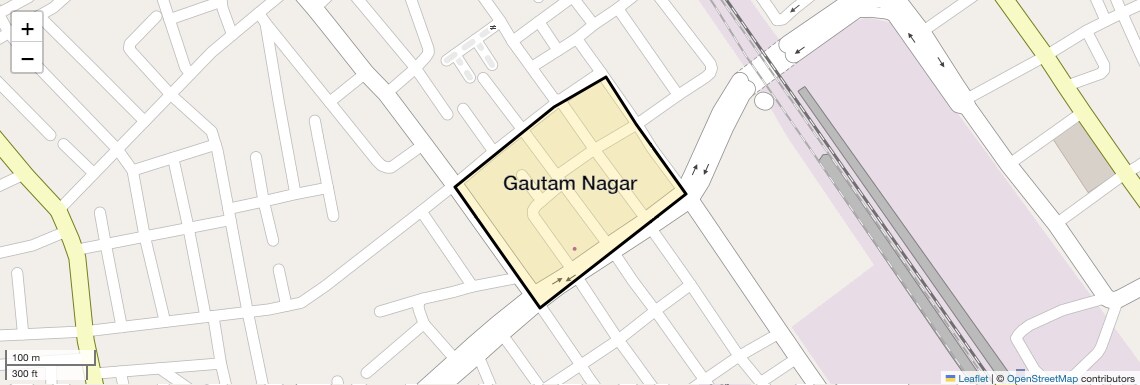 Location Map of Gautam Nagar, Rajkot