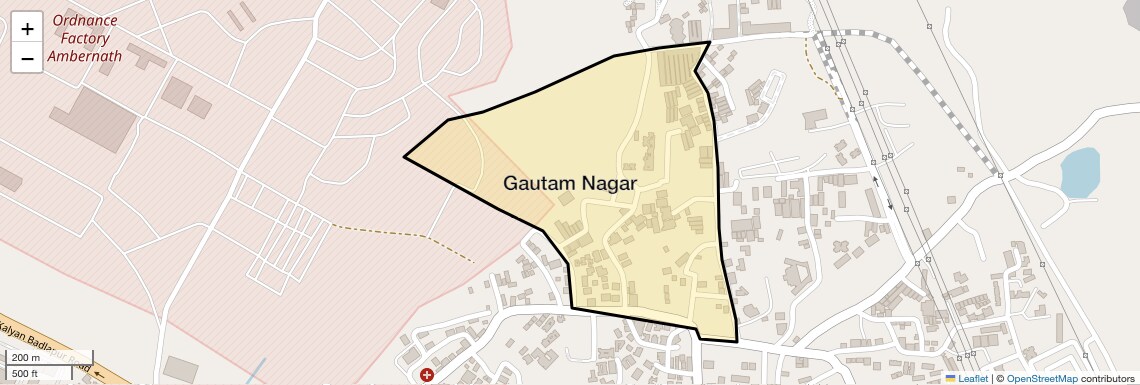 Location Map of Gautam Nagar, Thane
