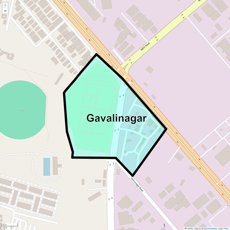 Location Map of Gavalinagar