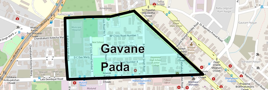 Location Map of Gavane Pada, Mumbai