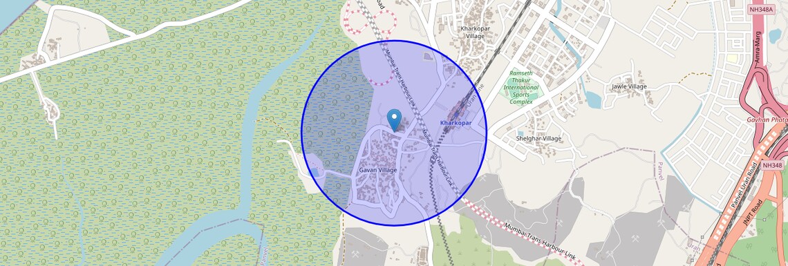 Location Map of Gavhan Marg, Navi Mumbai