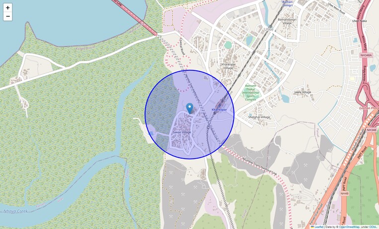 Location Map of Gavhan Marg
