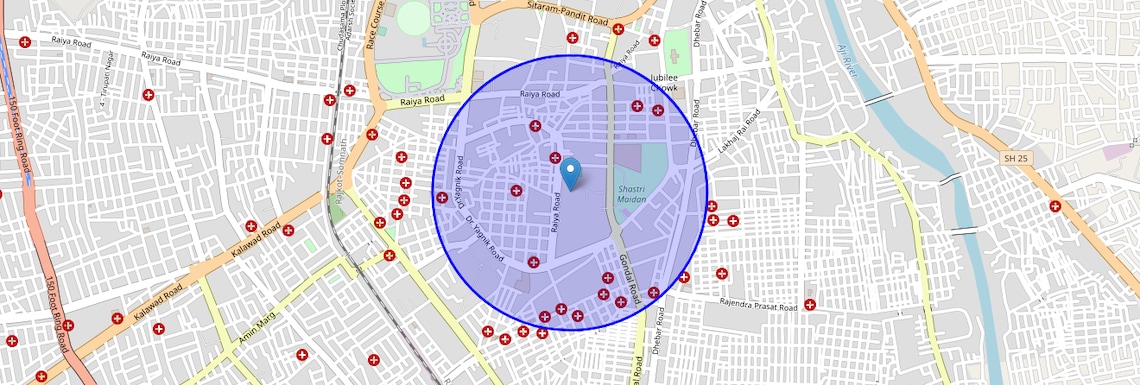Location Map of Gavliwad, Rajkot