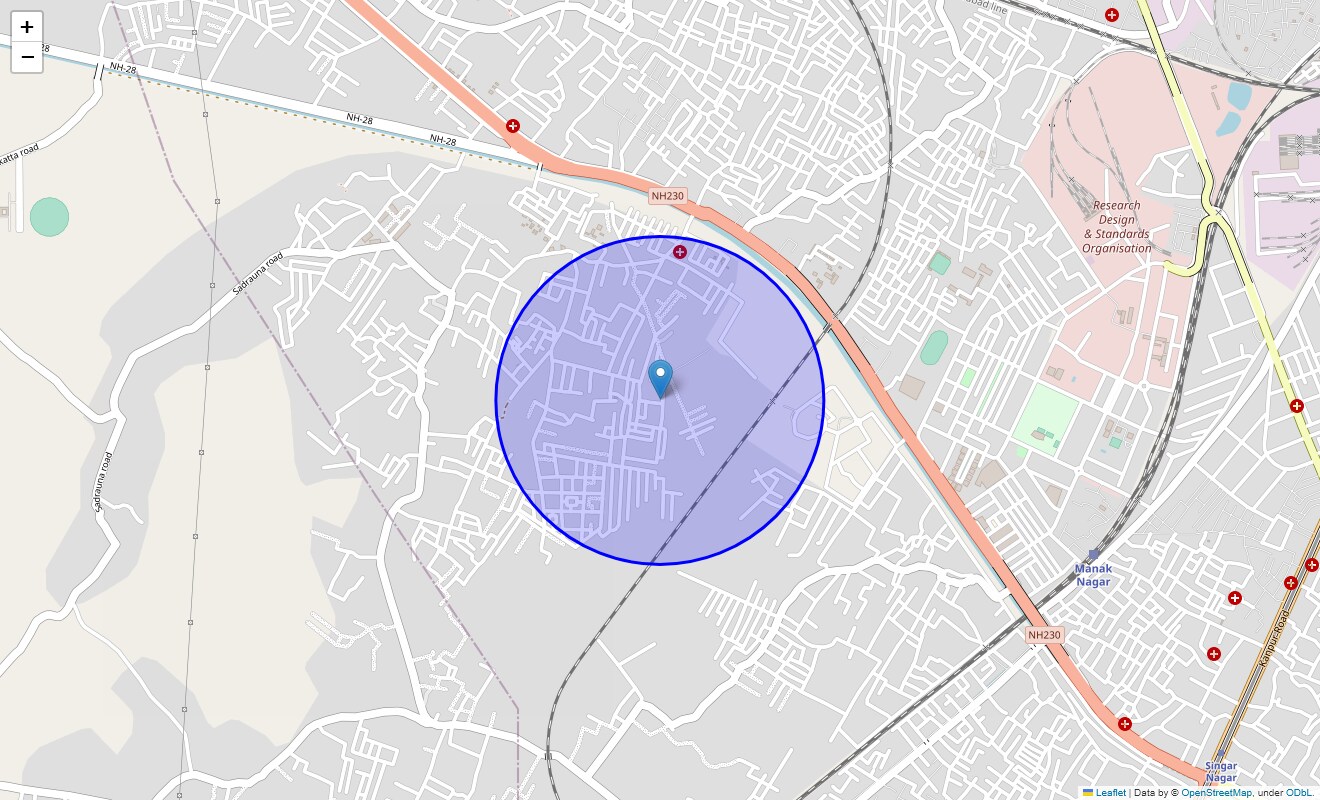 Location Map of Gayatri Vihar, Lucknow