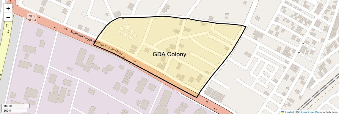Location Map of GDA Colony, Ghaziabad