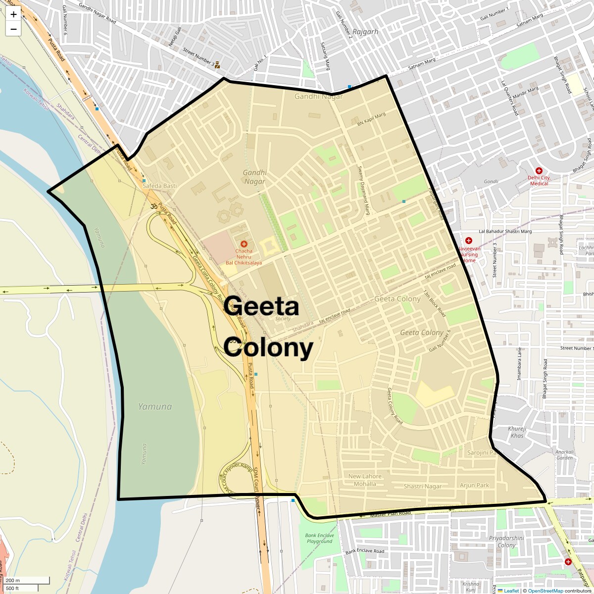 Check Time Travel of Geeta Colony, Delhi