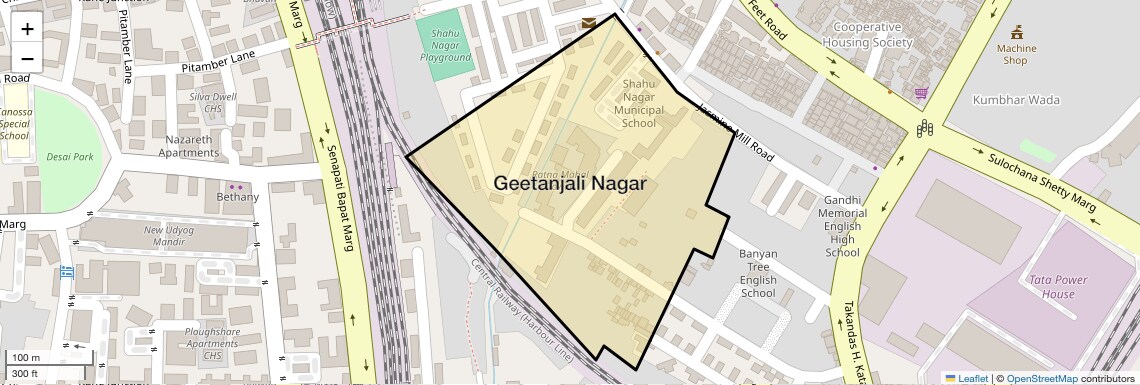 Location Map of Geetanjali Nagar, Mumbai