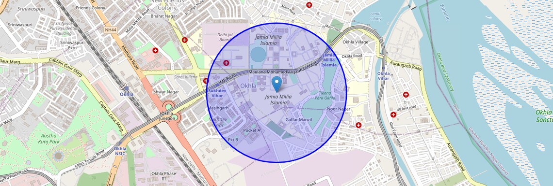 Location Map of Ghaffar Manzil Colony, Delhi