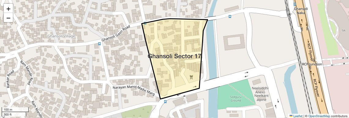 Location Map of Ghansoli Sector 17, Navi Mumbai