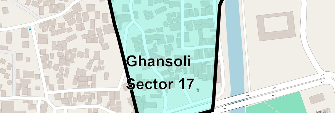 Location Map of Ghansoli Sector 17, Navi Mumbai