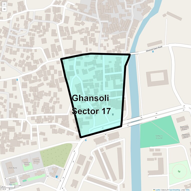 Location Map of Ghansoli Sector 17