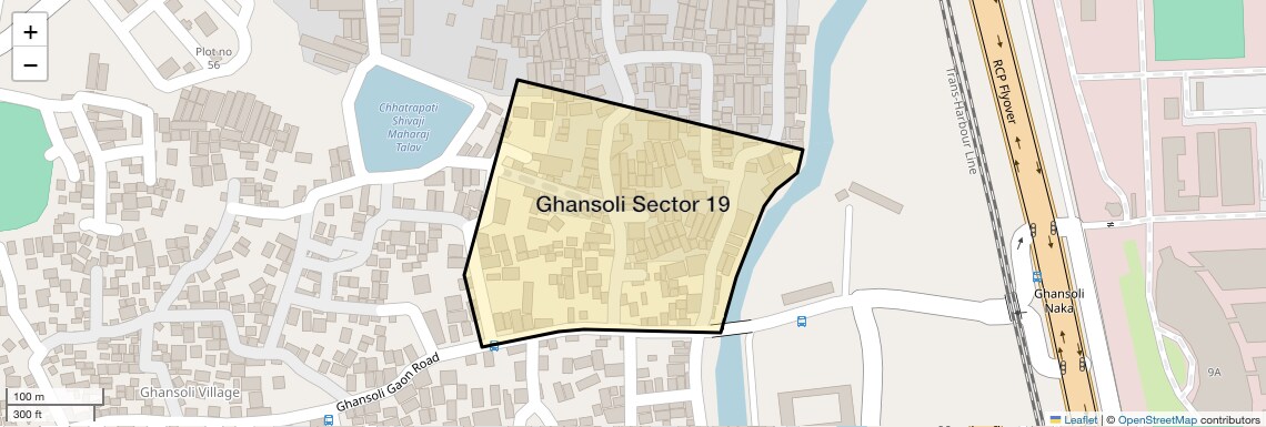 Location Map of Ghansoli Sector 19, Navi Mumbai