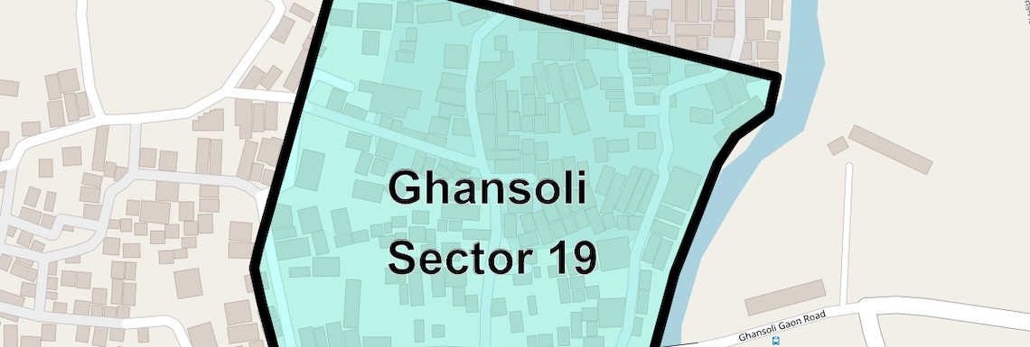 Location Map of Ghansoli Sector 19, Navi Mumbai