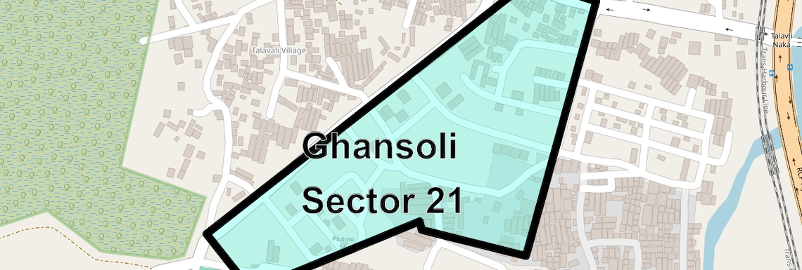 Location Map of Ghansoli Sector 21, Navi Mumbai