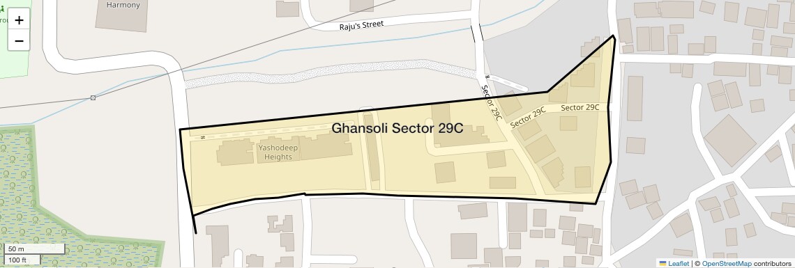 Location Map of Ghansoli Sector 29C, Navi Mumbai