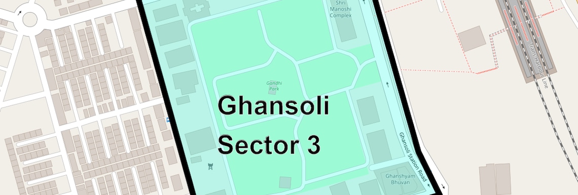 Location Map of Ghansoli Sector 3, Navi Mumbai