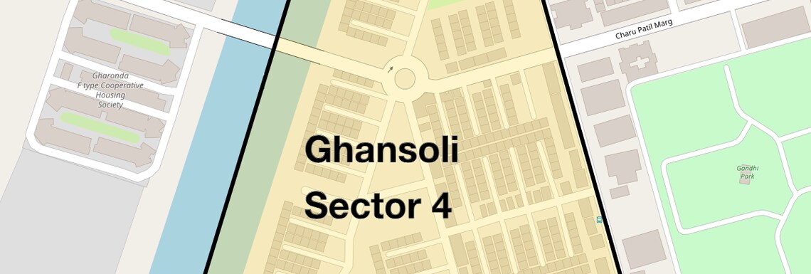 Location Map of Ghansoli Sector 4, Navi Mumbai