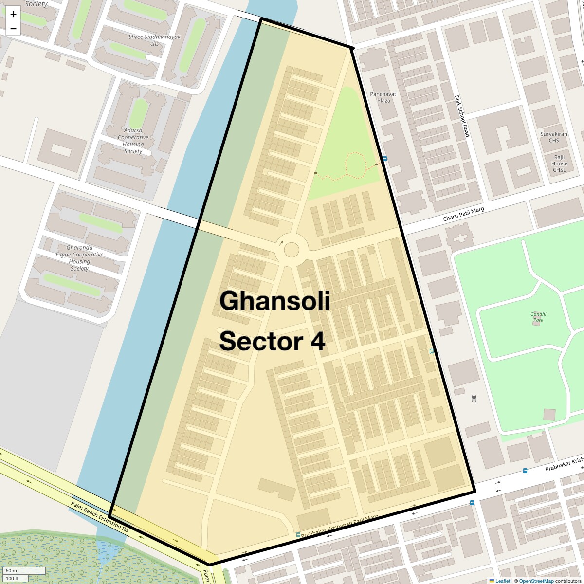Ghansoli Sector 4 Map