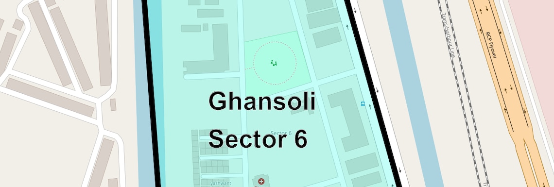 Location Map of Ghansoli Sector 6, Navi Mumbai