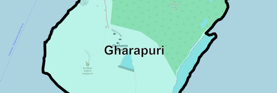 Location Map of Gharapuri, Navi Mumbai