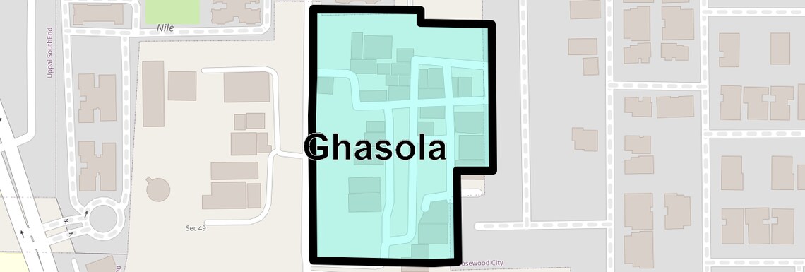 Location Map of Ghasola, Gurgaon