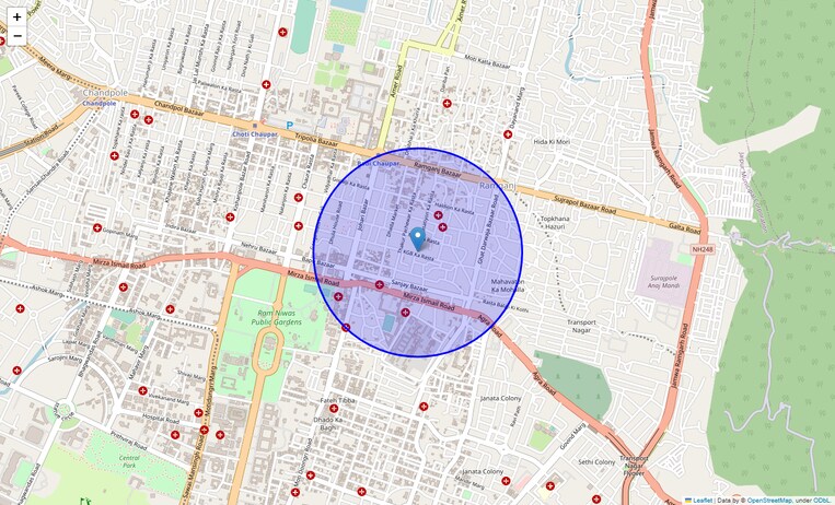 Location Map of Ghat Darwaza