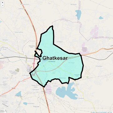 Location Map of Ghatkesar, Hyderabad