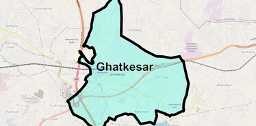 Location Map of Ghatkesar, Hyderabad