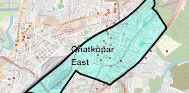 Location Map of Ghatkopar East, Mumbai