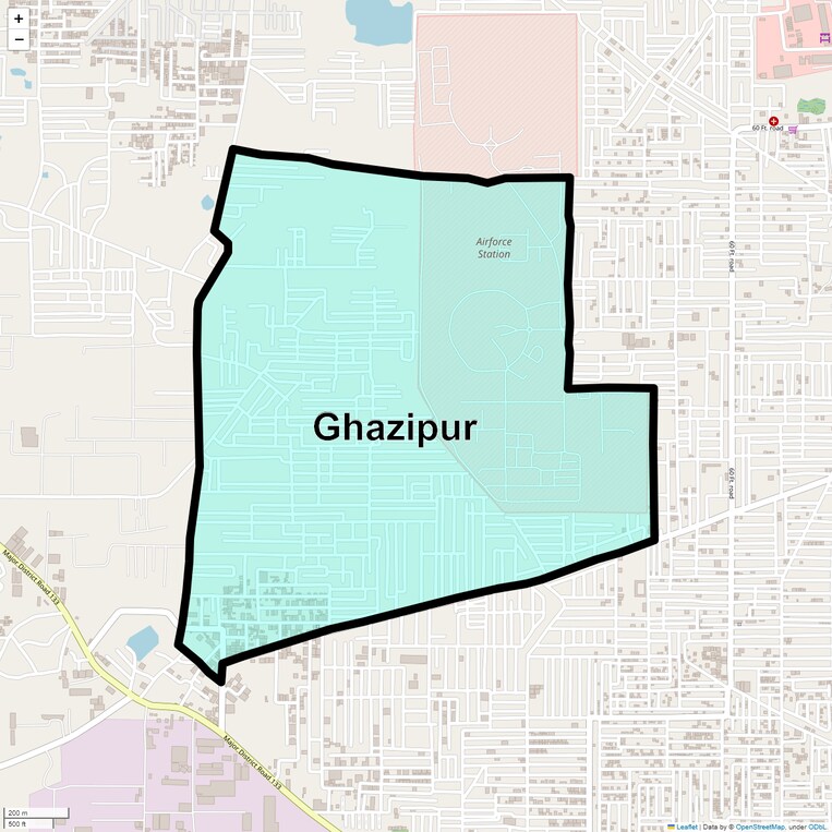 Location Map of Ghazipur
